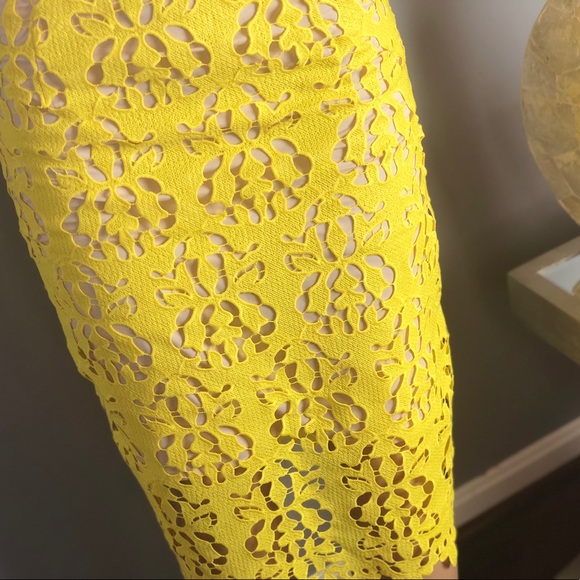 Banana Republic Yellow Lace Skirt - Picture 4 of 8